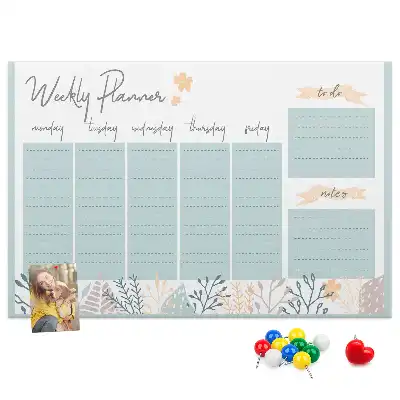 Bilder-Korktafel Wochenplan