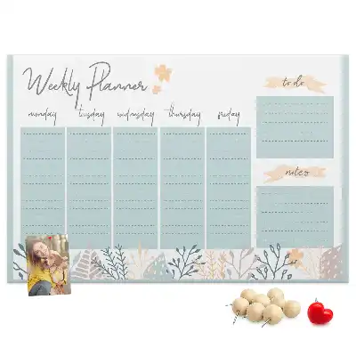 Bilder-Korktafel Wochenplan
