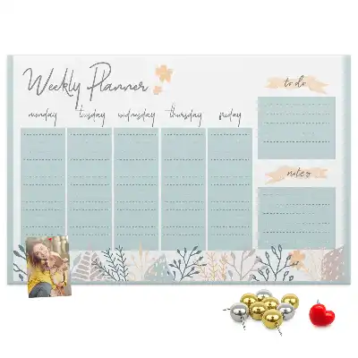Bilder-Korktafel Wochenplan