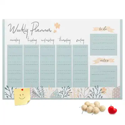 Bilder-Korktafel Wochenplan