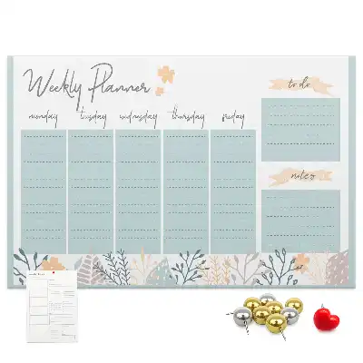 Bilder-Korktafel Wochenplan