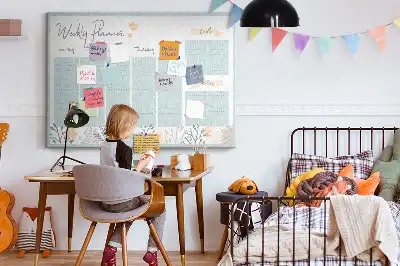 Bilder-Korktafel Wochenplan