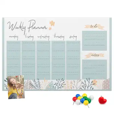 Bilder-Korktafel Wochenplan