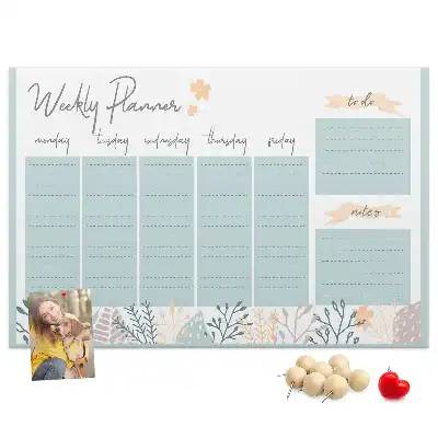 Bilder-Korktafel Wochenplan