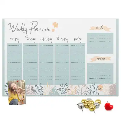 Bilder-Korktafel Wochenplan