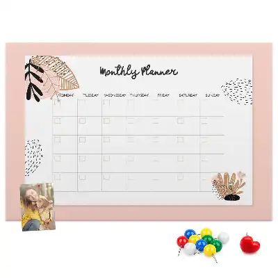 Pinnwand Monatsplaner mit Blumen