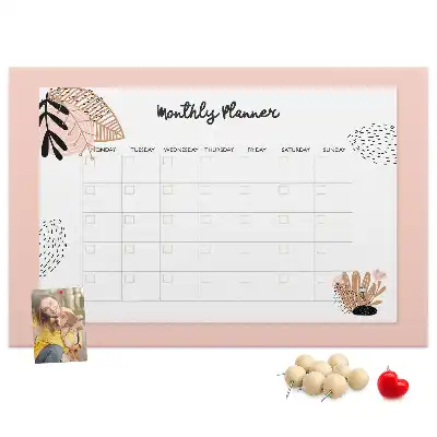 Pinnwand Monatsplaner mit Blumen