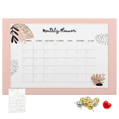 Pinnwand Monatsplaner mit Blumen