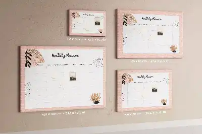 Pinnwand Monatsplaner mit Blumen