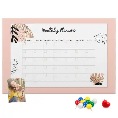 Pinnwand Monatsplaner mit Blumen
