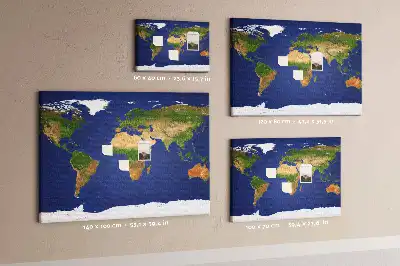 Bilder-Korktafel Große Weltkarte