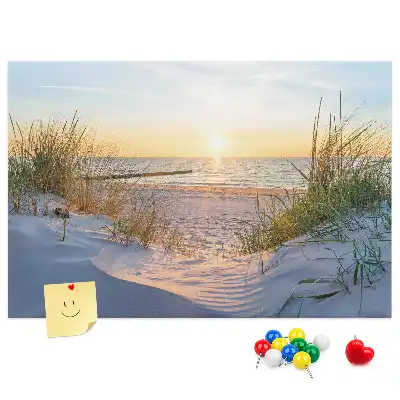 Bedruckte Korkplatte Abendliche Küstenlandschaft