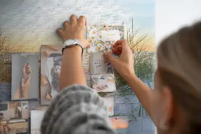 Bedruckte Korkplatte Abendliche Küstenlandschaft