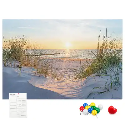 Bedruckte Korkplatte Abendliche Küstenlandschaft