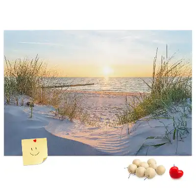 Bedruckte Korkplatte Abendliche Küstenlandschaft