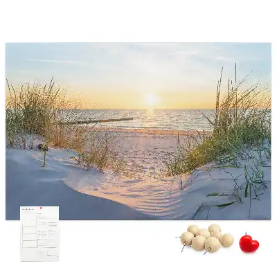 Bedruckte Korkplatte Abendliche Küstenlandschaft