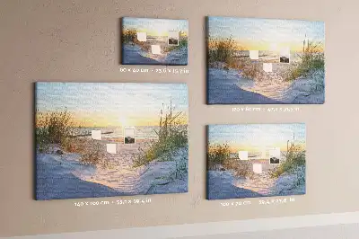 Bedruckte Korkplatte Abendliche Küstenlandschaft
