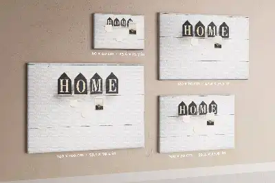 Bilder-Korktafel als Wohndekoration mit Text