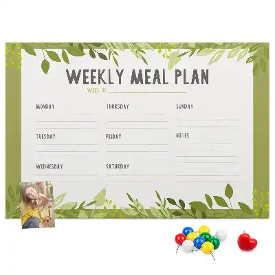 Bilder-Korktafel Wöchentlicher Speiseplan