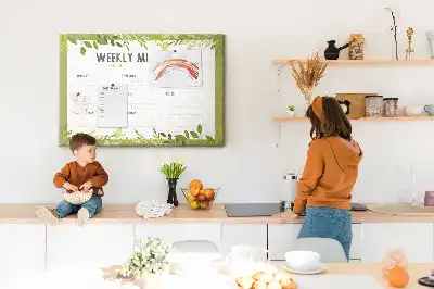 Bilder-Korktafel Wöchentlicher Speiseplan