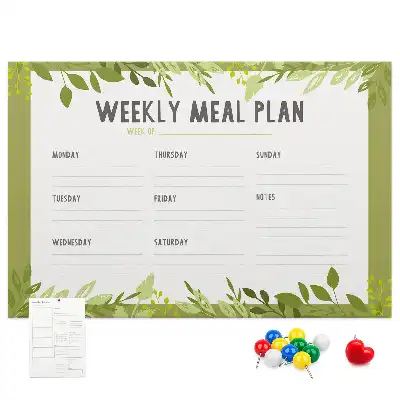 Bilder-Korktafel Wöchentlicher Speiseplan