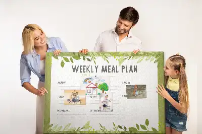 Bilder-Korktafel Wöchentlicher Speiseplan