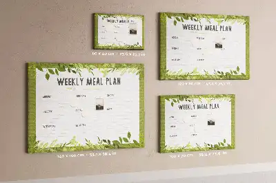Bilder-Korktafel Wöchentlicher Speiseplan