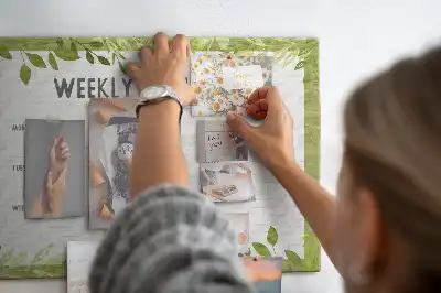 Bilder-Korktafel Wöchentlicher Speiseplan