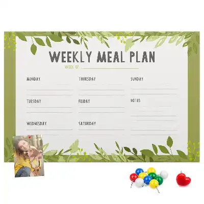 Bilder-Korktafel Wöchentlicher Speiseplan