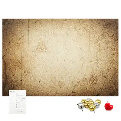 Kork Pinnwand Archiv-Erdglobus Sepia