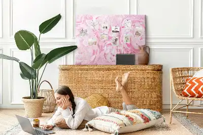 Kork Pinnwand Floristisches Motiv der Blüte