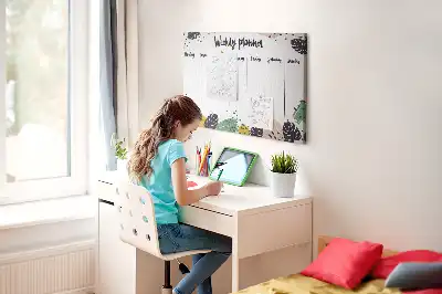 Bilder-Korktafel Tropischer Wochenplaner