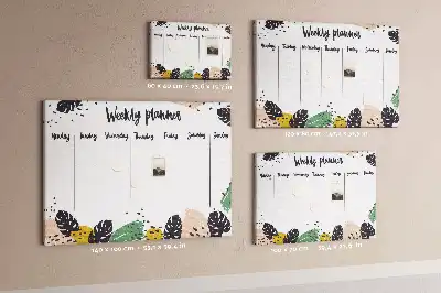 Bilder-Korktafel Tropischer Wochenplaner