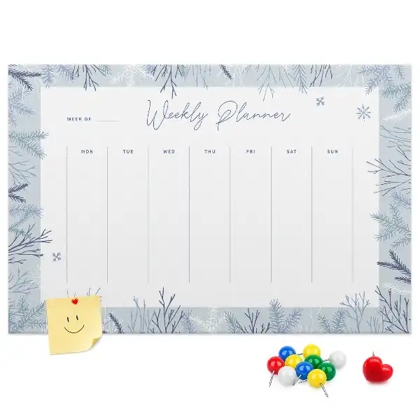 Kork Pinnwand Winter-Wochenplaner