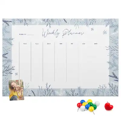 Kork Pinnwand Winter-Wochenplaner