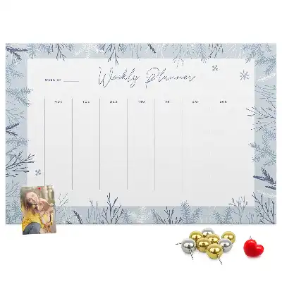 Kork Pinnwand Winter-Wochenplaner