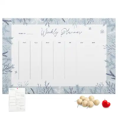 Kork Pinnwand Winter-Wochenplaner