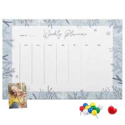 Kork Pinnwand Winter-Wochenplaner