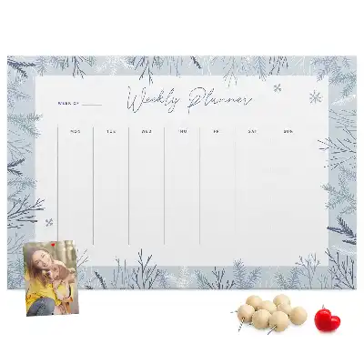 Kork Pinnwand Winter-Wochenplaner