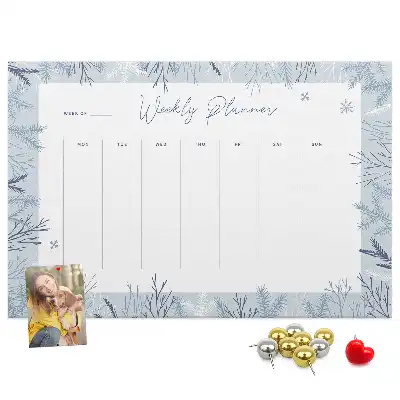 Kork Pinnwand Winter-Wochenplaner