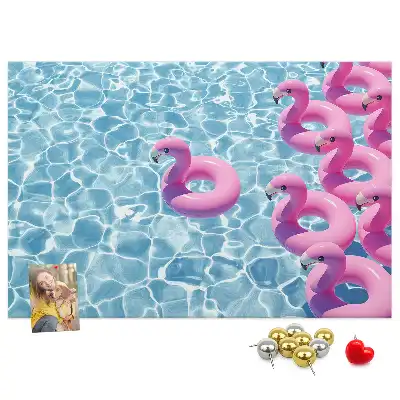 Kork Pinnwand Pusteblumen Flamingos