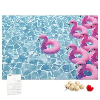Kork Pinnwand Pusteblumen Flamingos