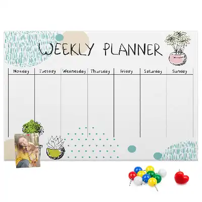 Bilder-Korktafel Wochenorganizer Kakteen