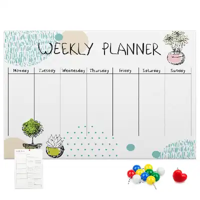 Bilder-Korktafel Wochenorganizer Kakteen