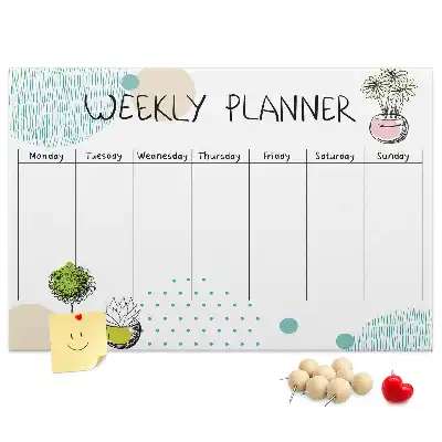 Bilder-Korktafel Wochenorganizer Kakteen