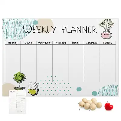 Bilder-Korktafel Wochenorganizer Kakteen