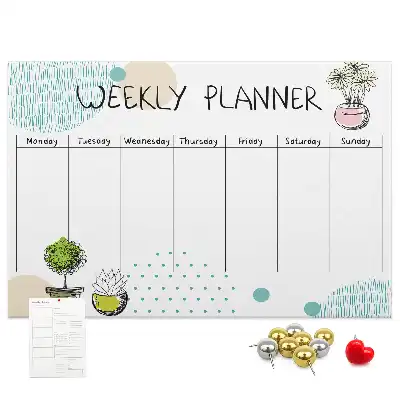 Bilder-Korktafel Wochenorganizer Kakteen