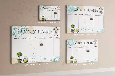 Bilder-Korktafel Wochenorganizer Kakteen