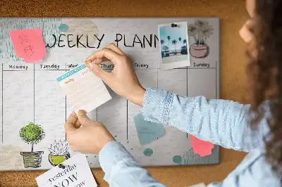 Bilder-Korktafel Wochenorganizer Kakteen