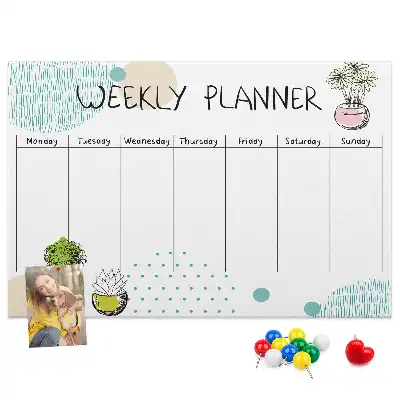 Bilder-Korktafel Wochenorganizer Kakteen